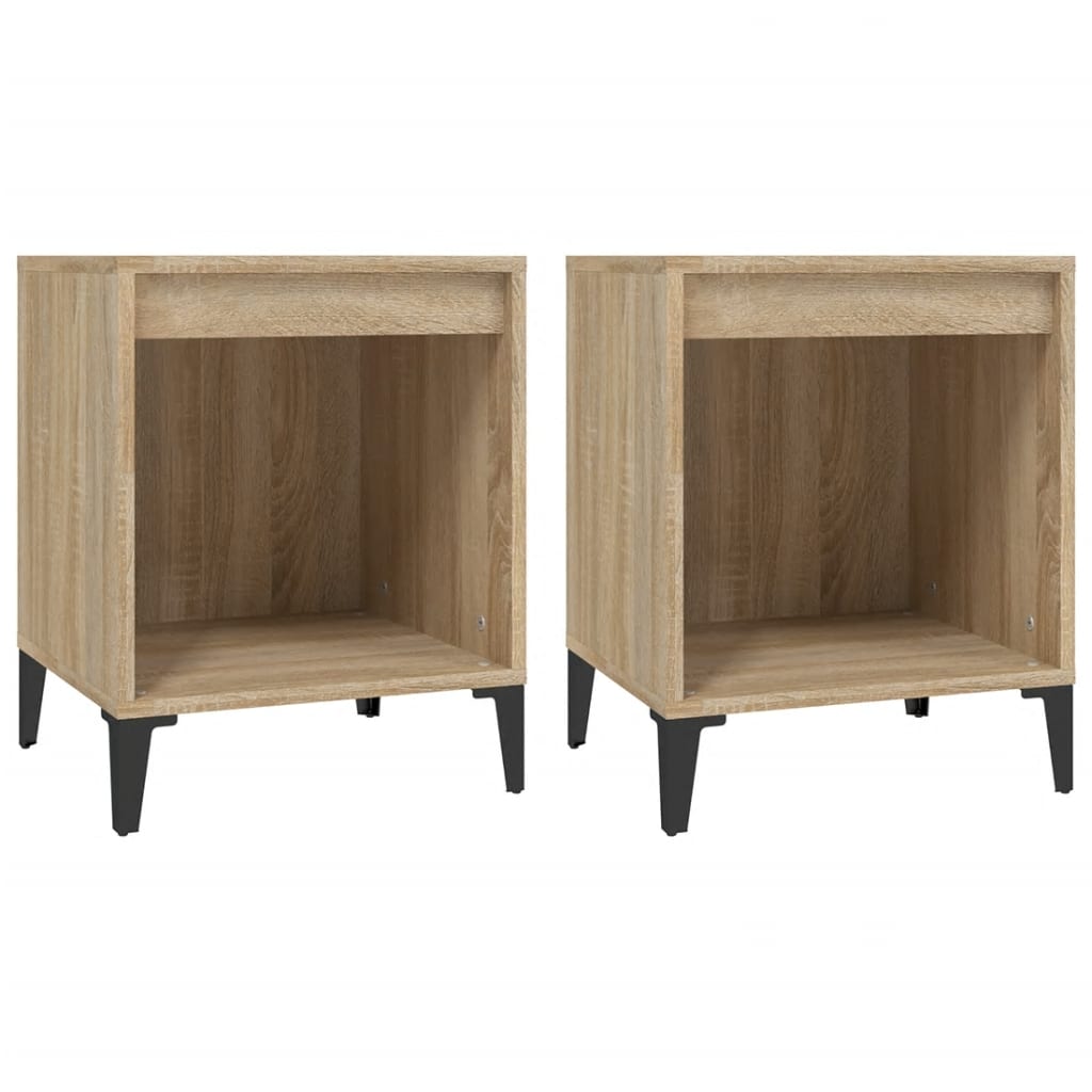 Bedside Cabinets 2 pcs Sonoma Oak 40x35x50 cm - Newstart Furniture