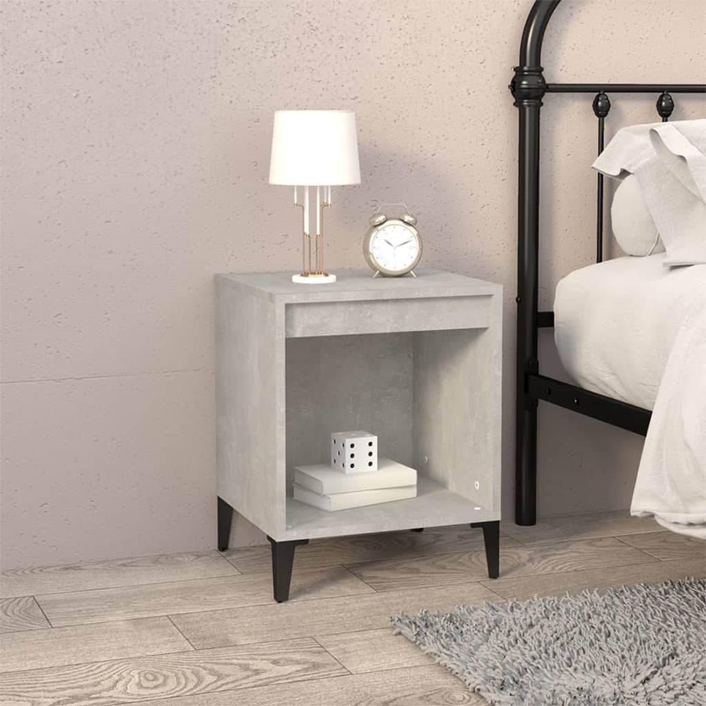 Bedside Cabinet Concrete Grey 40x35x50 cm - Newstart Furniture