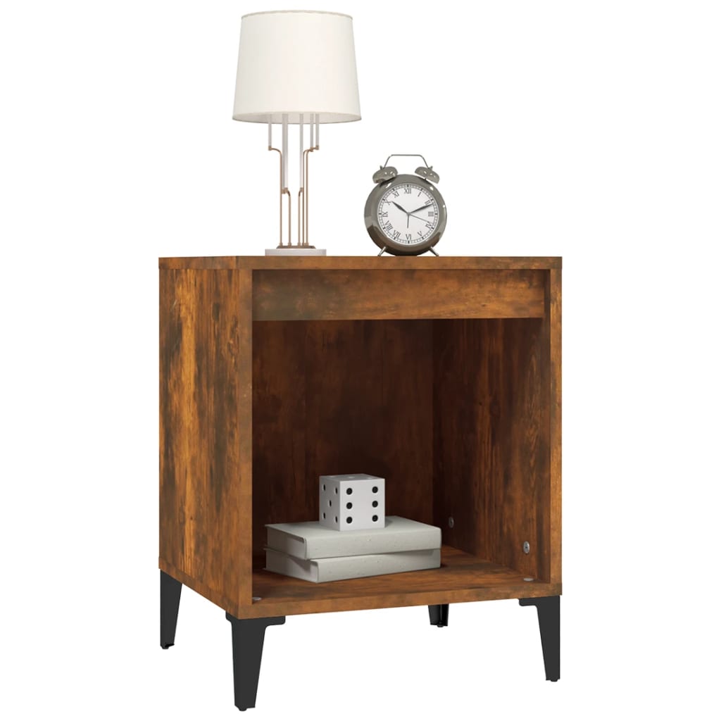 Bedside Cabinets 2 pcs Smoked Oak 40x35x50 cm - Newstart Furniture
