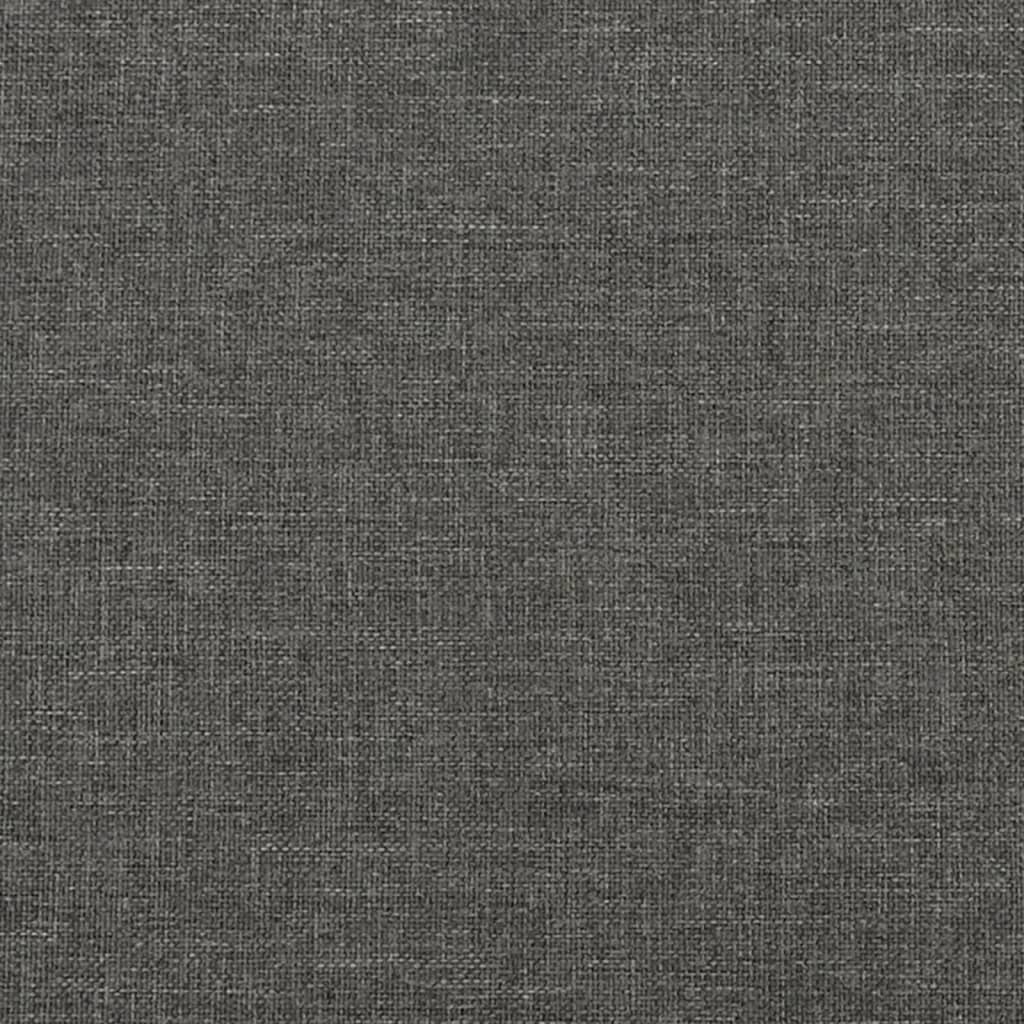 Box Spring Bed Frame Dark Grey 137x190 cm Fabric