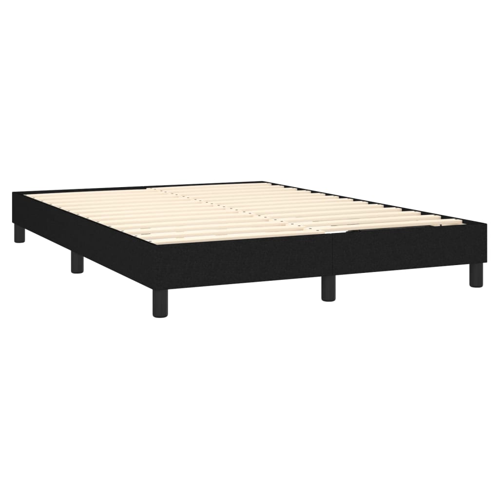 Box Spring Bed Frame Black 153x203 cm Queen Size Fabric