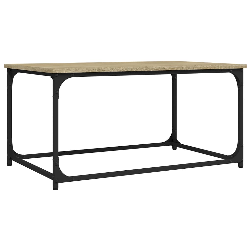 Coffee Table Sonoma Oak 80x50x40 cm Engineered Wood and Iron - Newstart Furniture