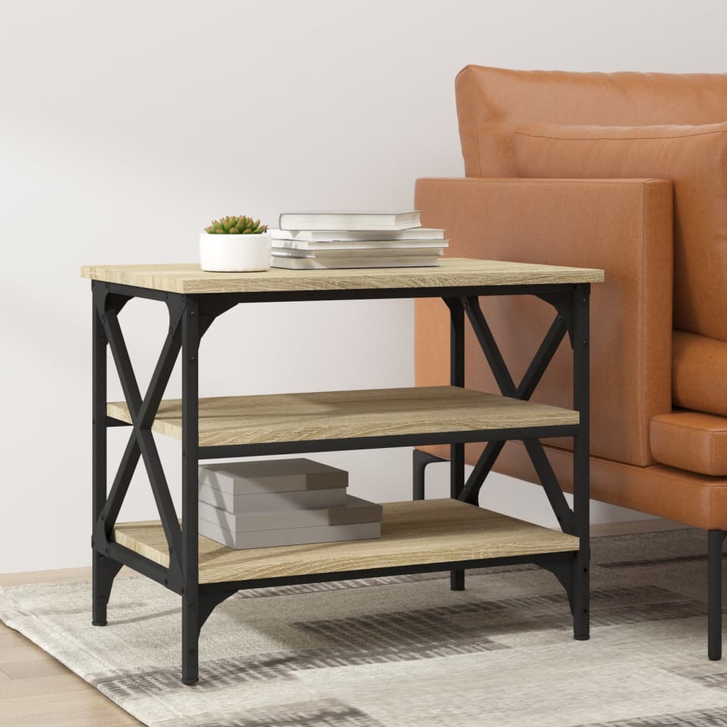 Side Table Sonoma Oak 55x38x45 cm Engineered Wood - Newstart Furniture