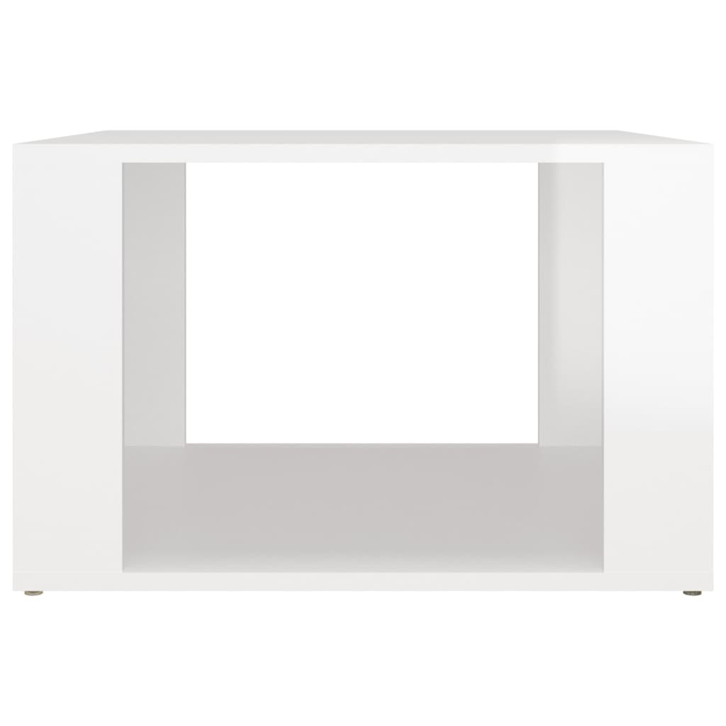 Bedside Table High Gloss White 57x55x36 cm Engineered Wood - Newstart Furniture