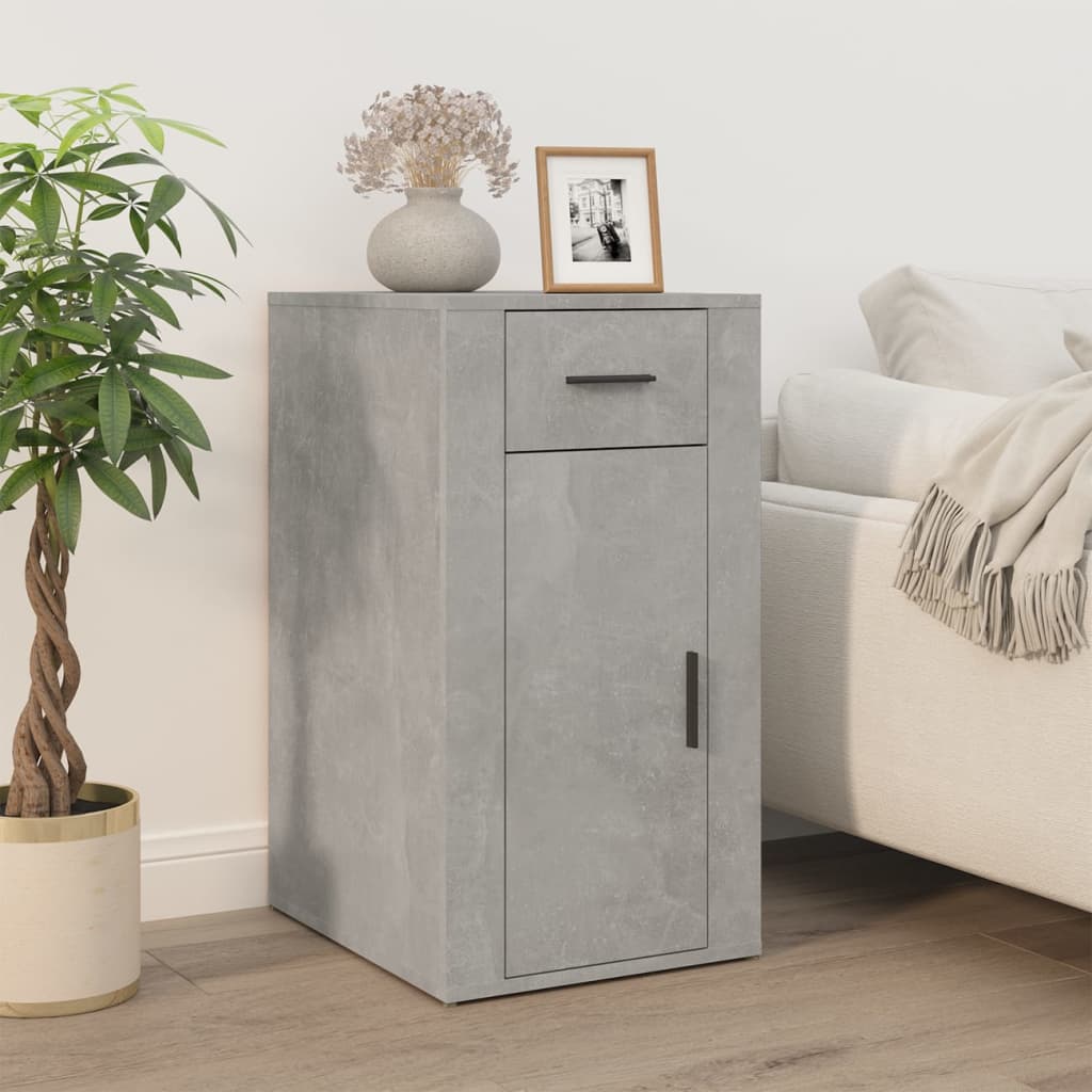Desk Cabinet Concrete Grey 40x49x75 cm Engineered Wood - Newstart Furniture