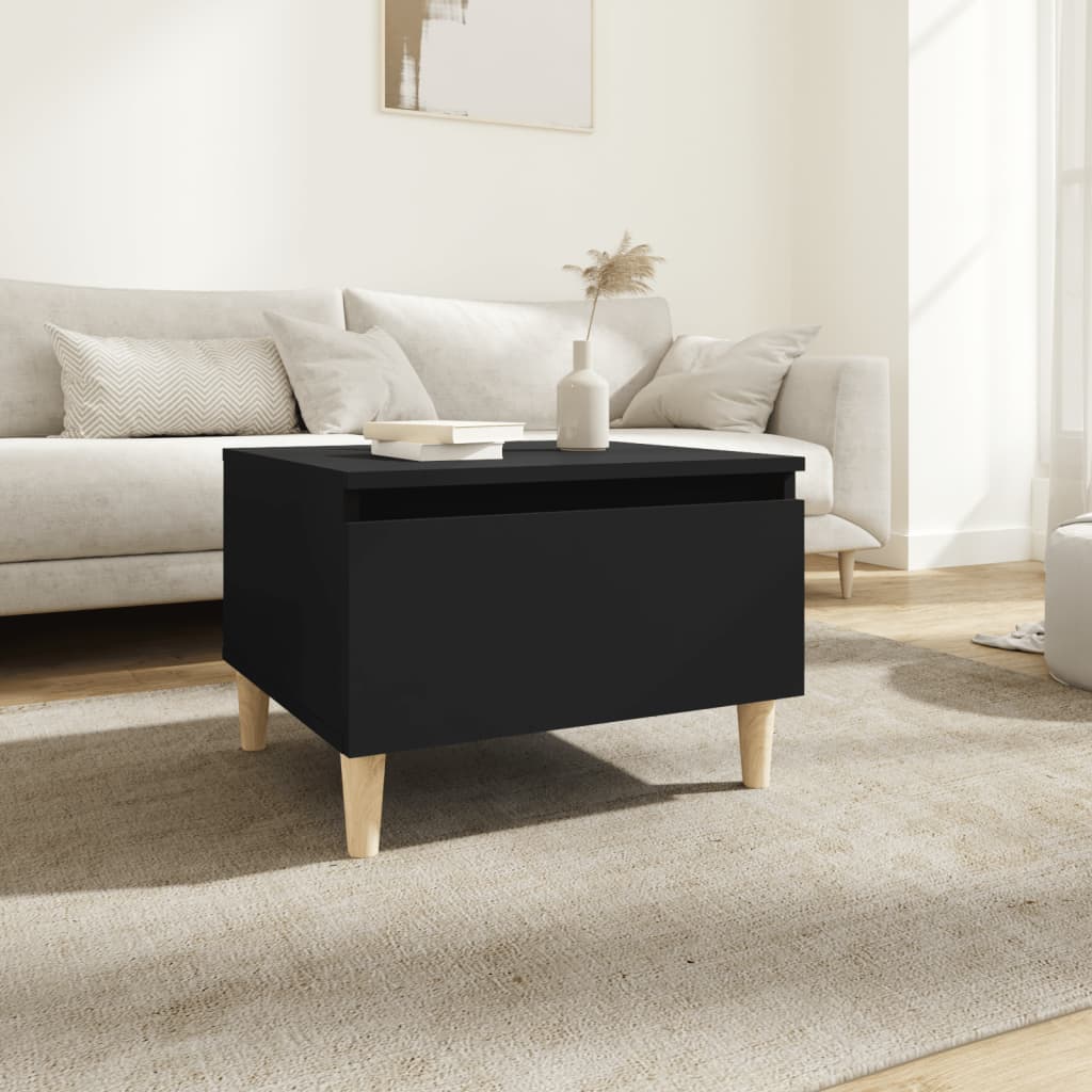 Side Table Black 50x46x35 cm Engineered Wood - Newstart Furniture