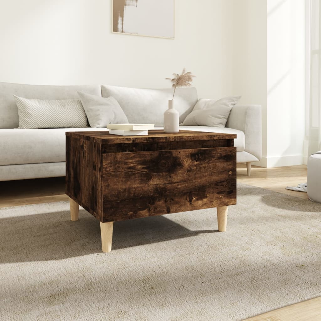 Side Table Smoked Oak 50x46x35 cm Engineered Wood - Newstart Furniture