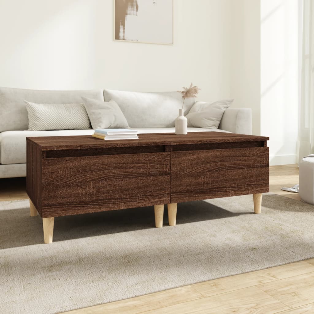 Side Tables 2 pcs Brown Oak 50x46x35 cm Engineered Wood - Newstart Furniture