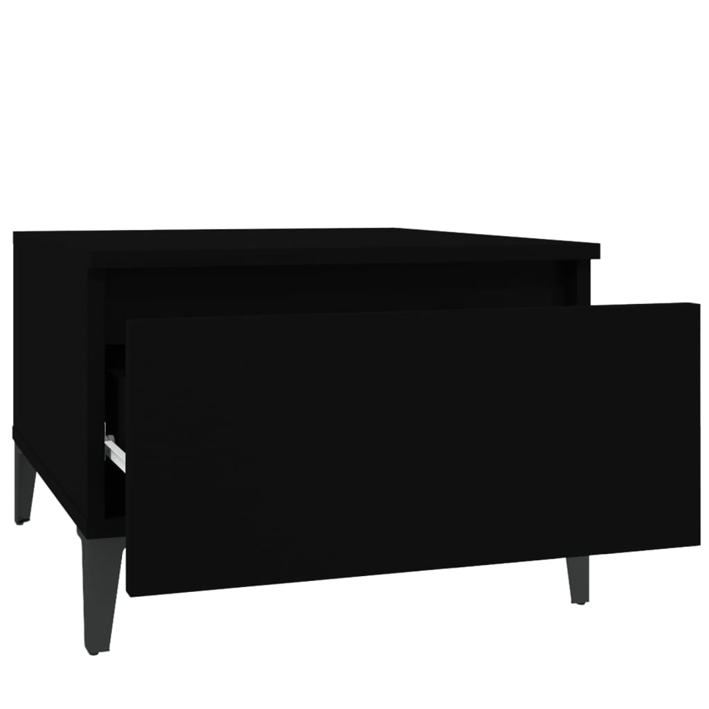 Side Table Black 50x46x35 cm Engineered Wood - Newstart Furniture