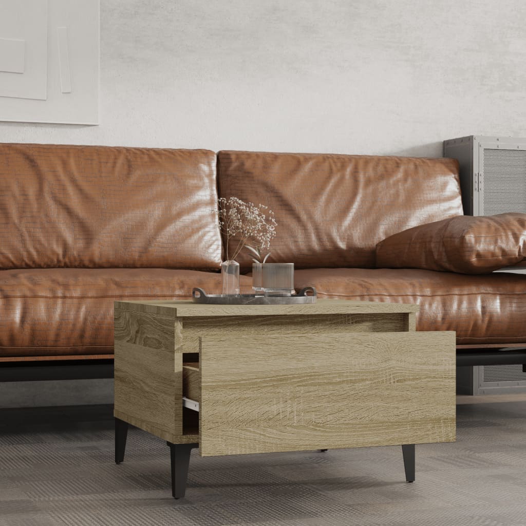 Side Table Sonoma Oak 50x46x35 cm Engineered Wood - Newstart Furniture