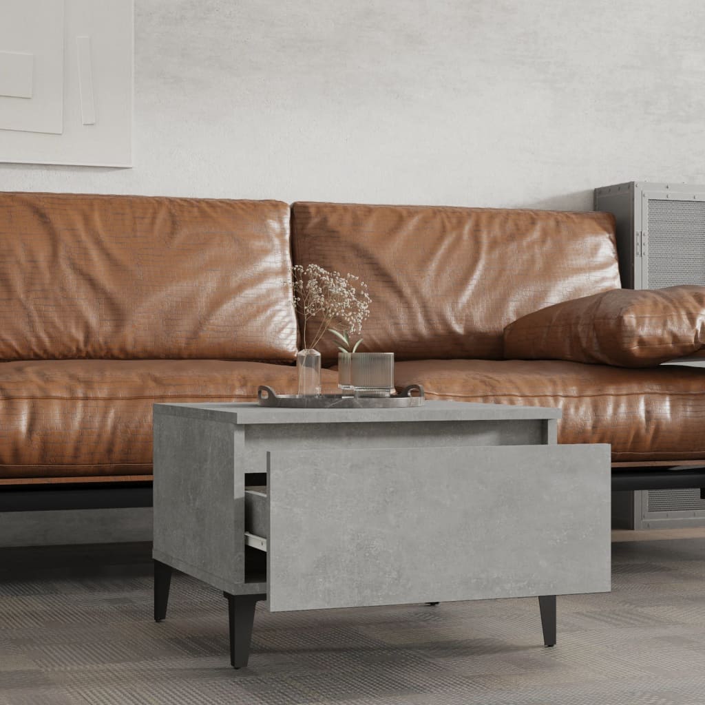 Side Tables 2 pcs Concrete Grey 50x46x35 cm Engineered Wood - Newstart Furniture