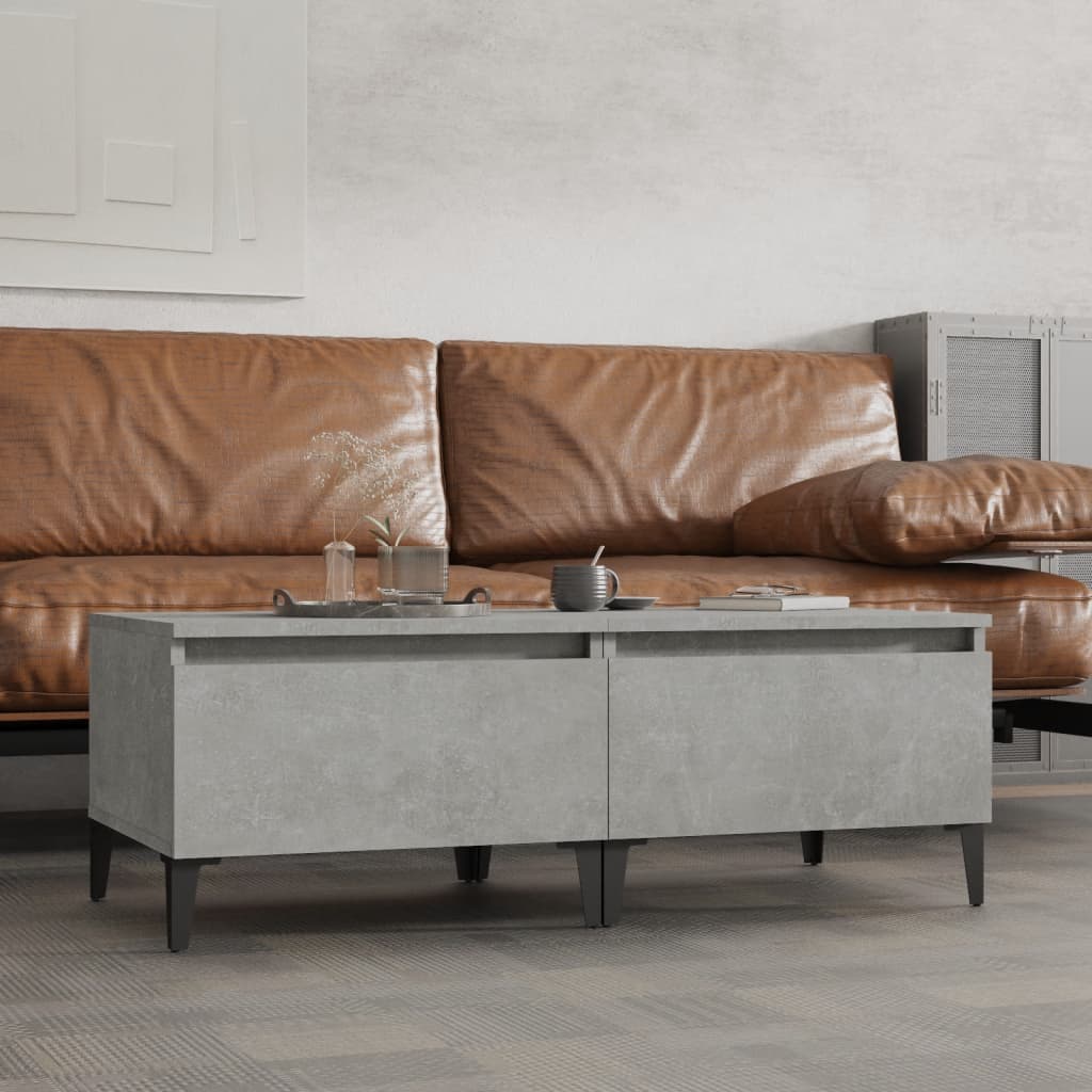 Side Tables 2 pcs Concrete Grey 50x46x35 cm Engineered Wood - Newstart Furniture