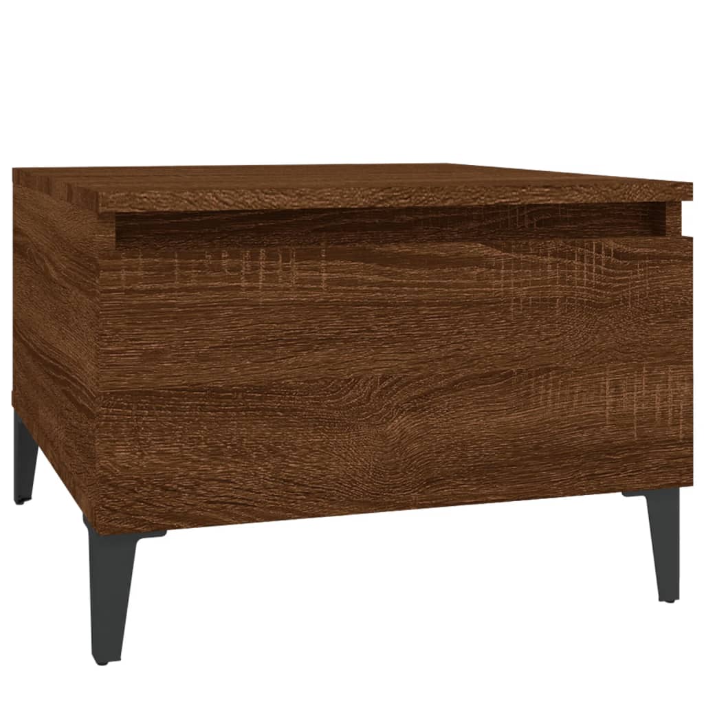 Side Table Brown Oak 50x46x35 cm Engineered Wood - Newstart Furniture