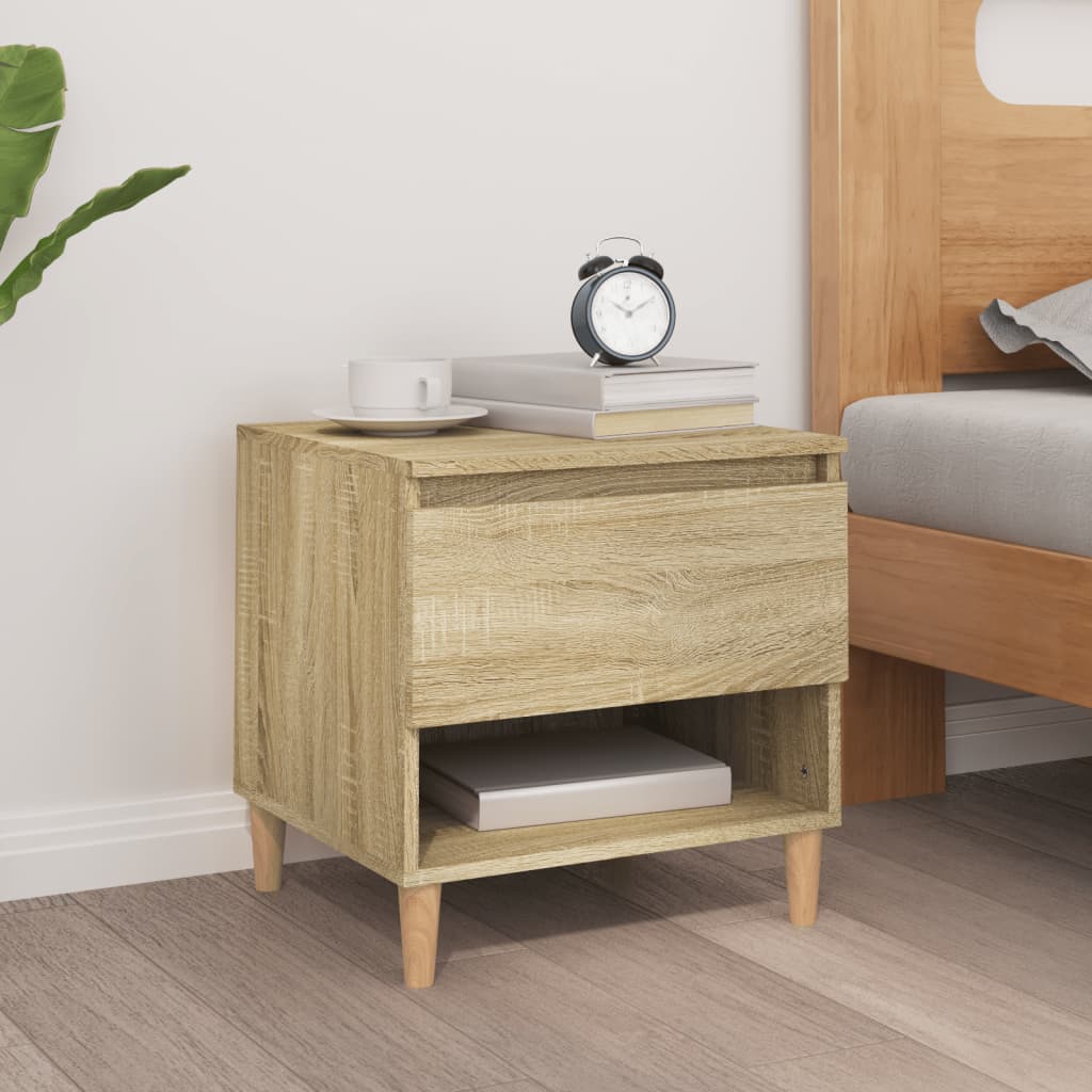 Bedside Table Sonoma Oak 50x46x50 cm Engineered Wood - Newstart Furniture