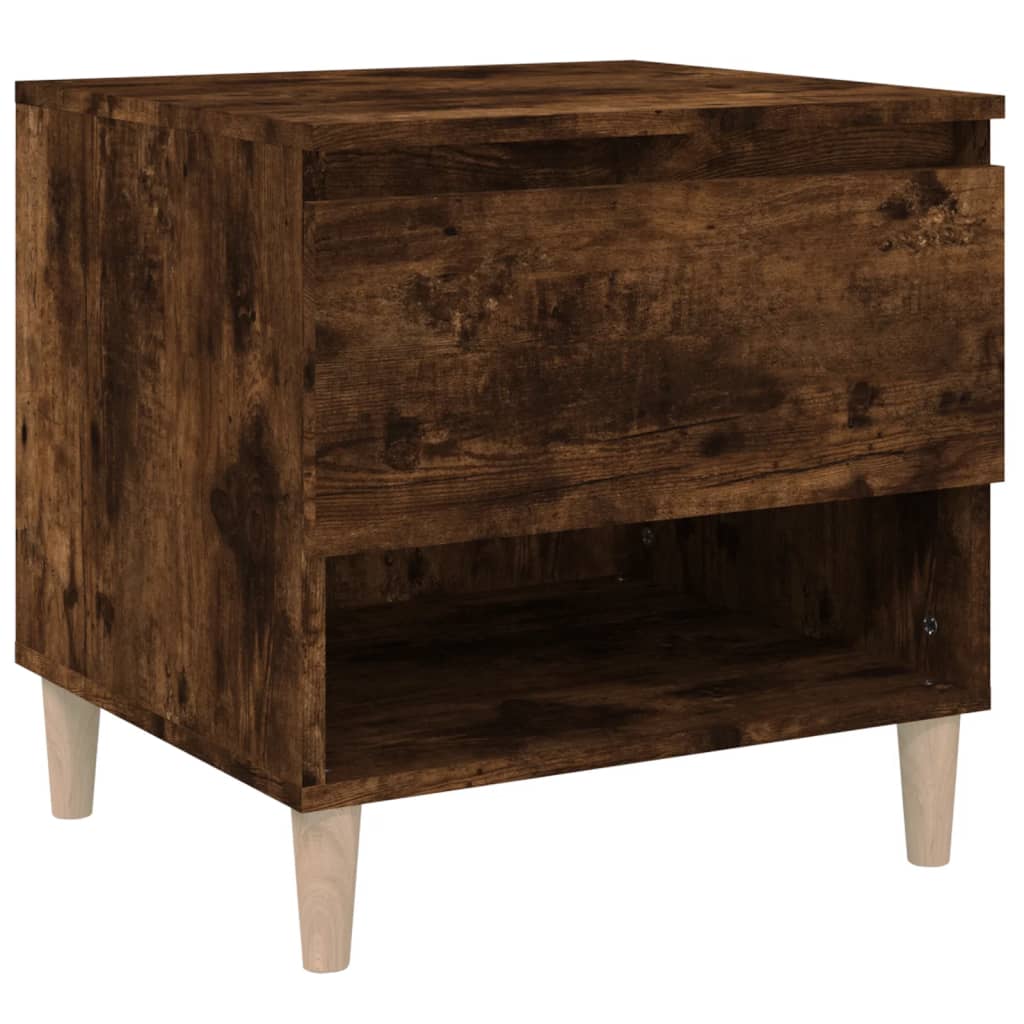 Bedside Table Smoked Oak 50x46x50 cm Engineered Wood - Newstart Furniture