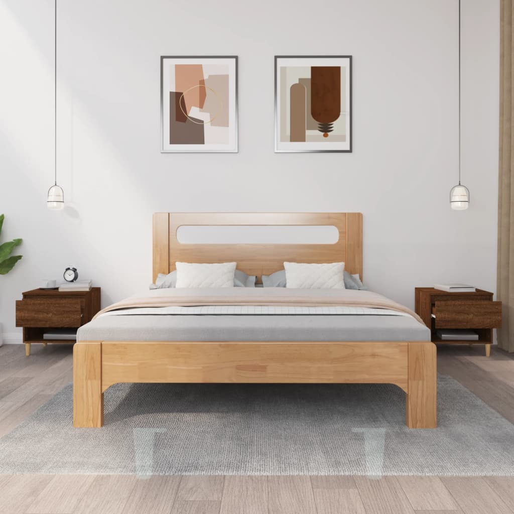 Bedside Tables 2 pcs Brown Oak 50x46x50 cm Engineered Wood - Newstart Furniture