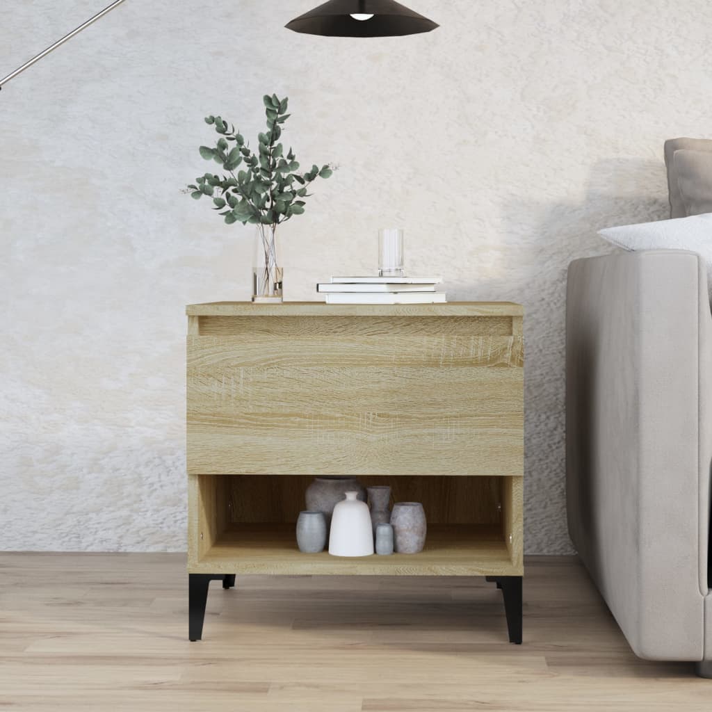 Side Table Sonoma Oak 50x46x50 cm Engineered Wood - Newstart Furniture