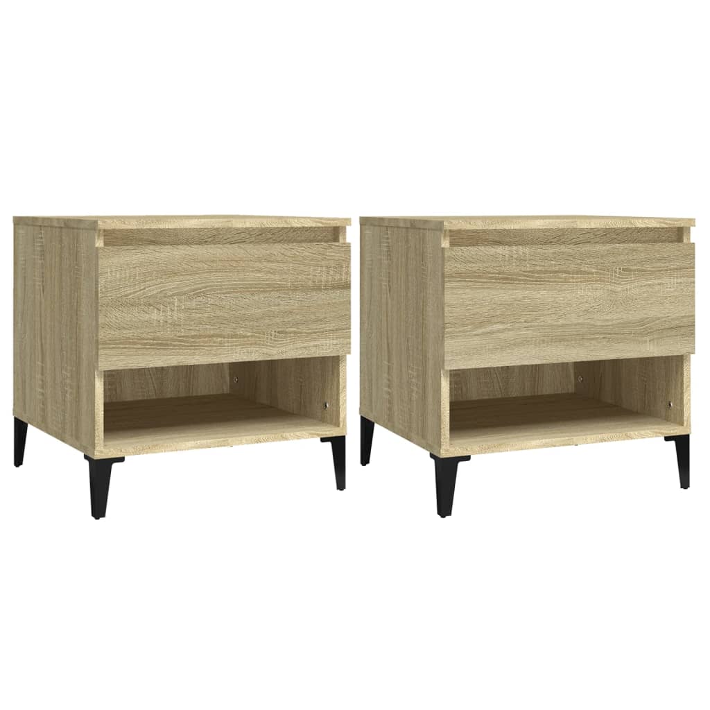 Side Tables 2 pcs Sonoma Oak 50x46x50 cm Engineered Wood - Newstart Furniture