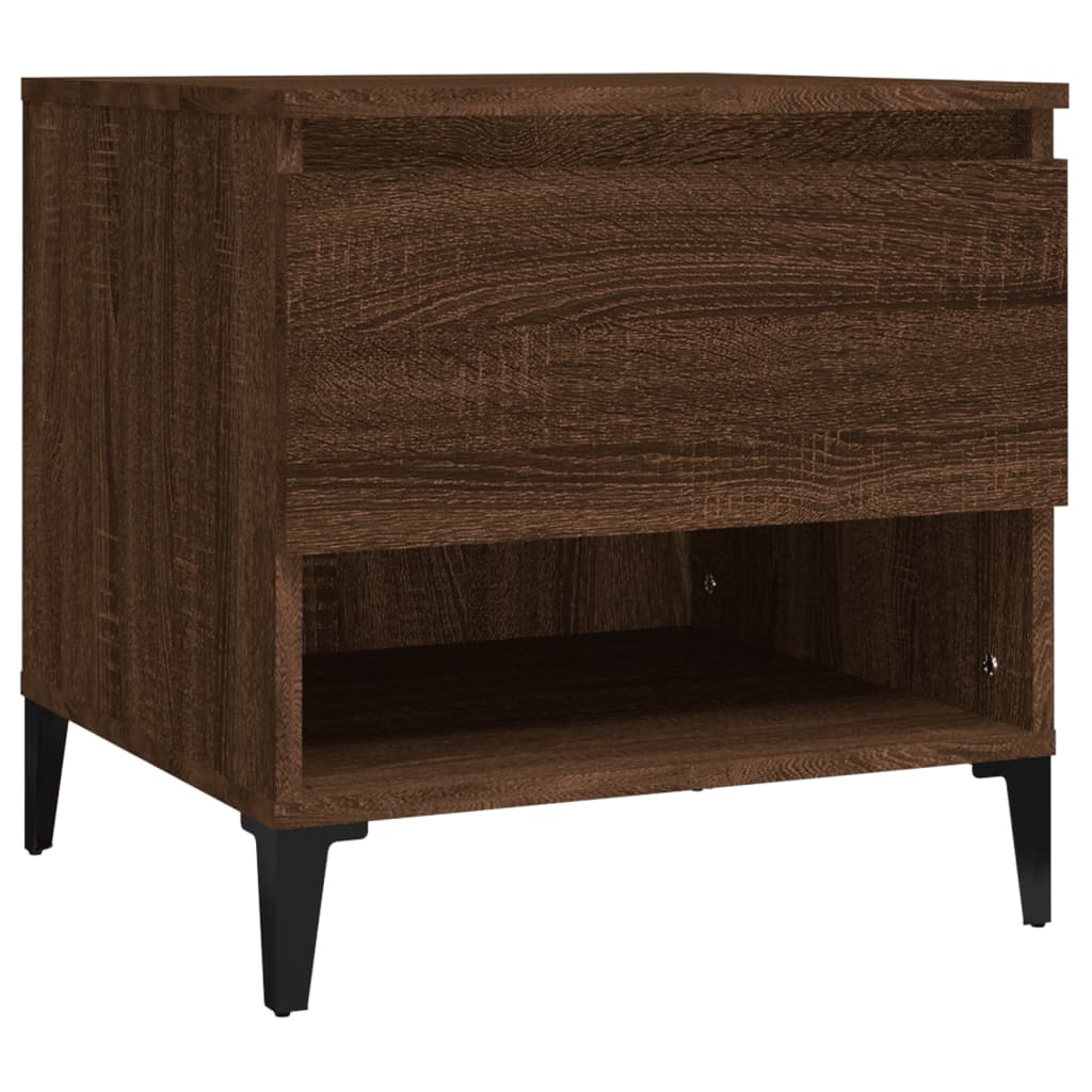 Side Table Brown Oak 50x46x50 cm Engineered Wood - Newstart Furniture