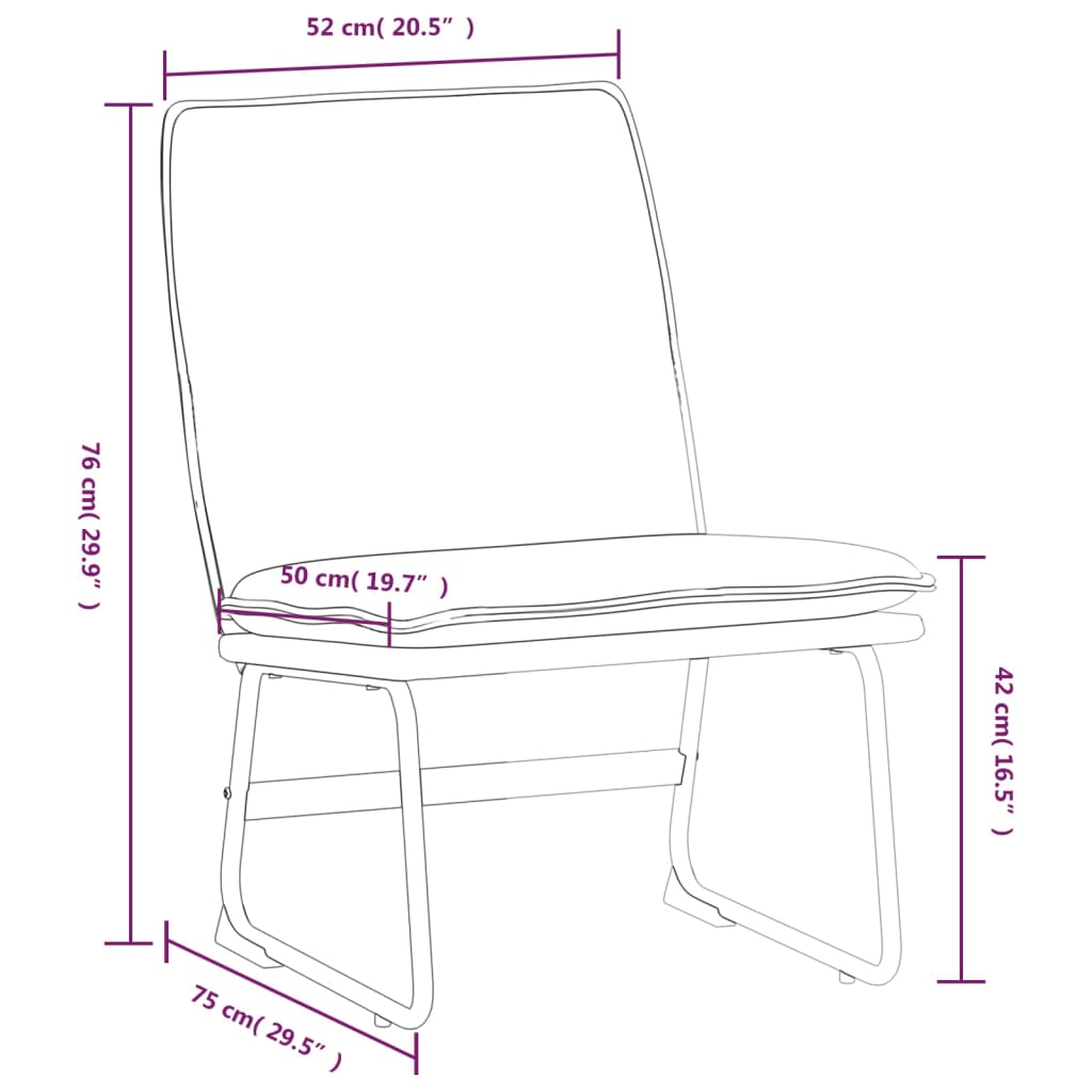 Lounge Chair Dark Grey 52x75x76 cm Fabric - Newstart Furniture