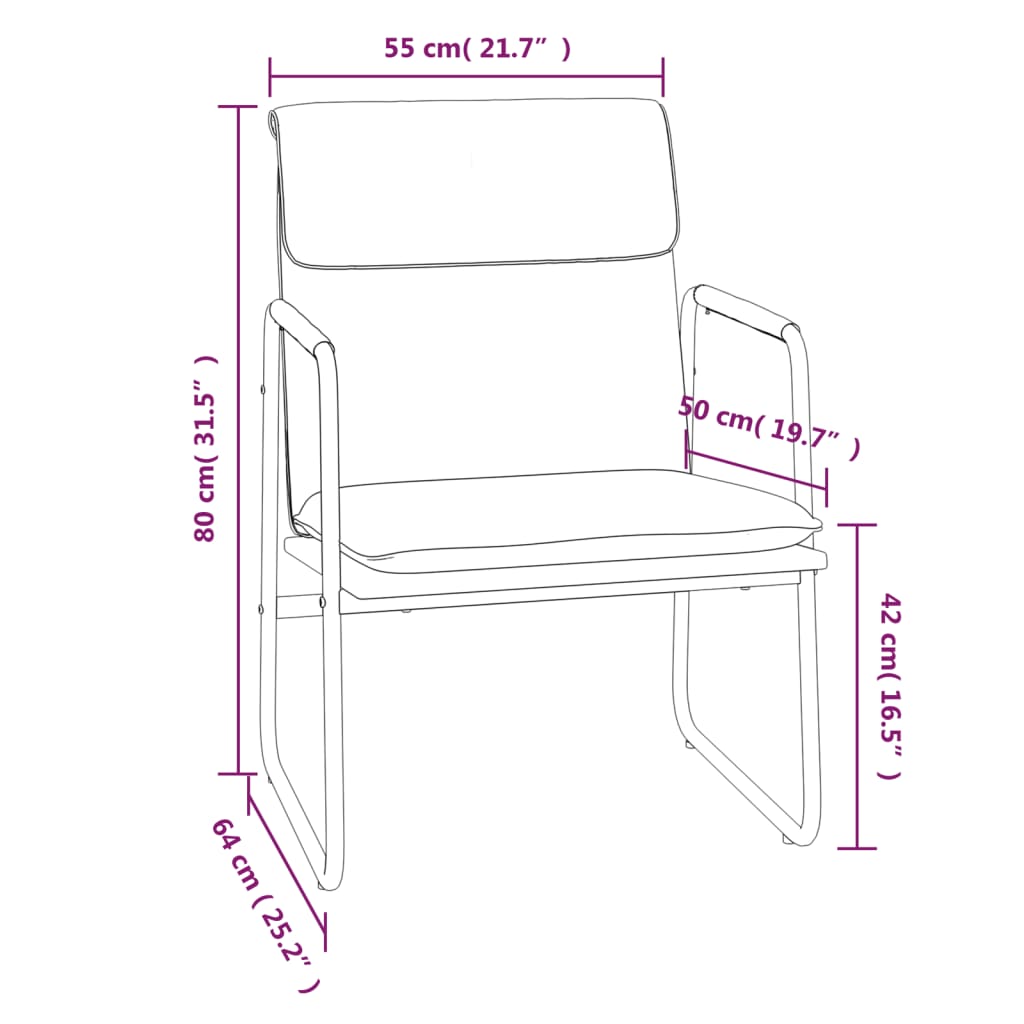 Lounge Chair Cream 55x64x80 cm Fabric - Newstart Furniture