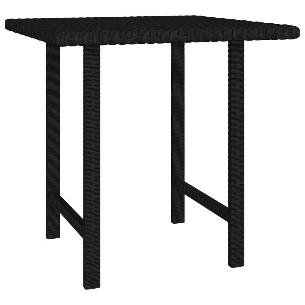 Side Tables 3 pcs Black Poly Rattan - Newstart Furniture