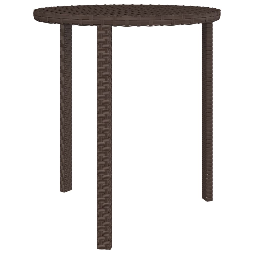 Side Tables 3 pcs Brown Poly Rattan - Newstart Furniture