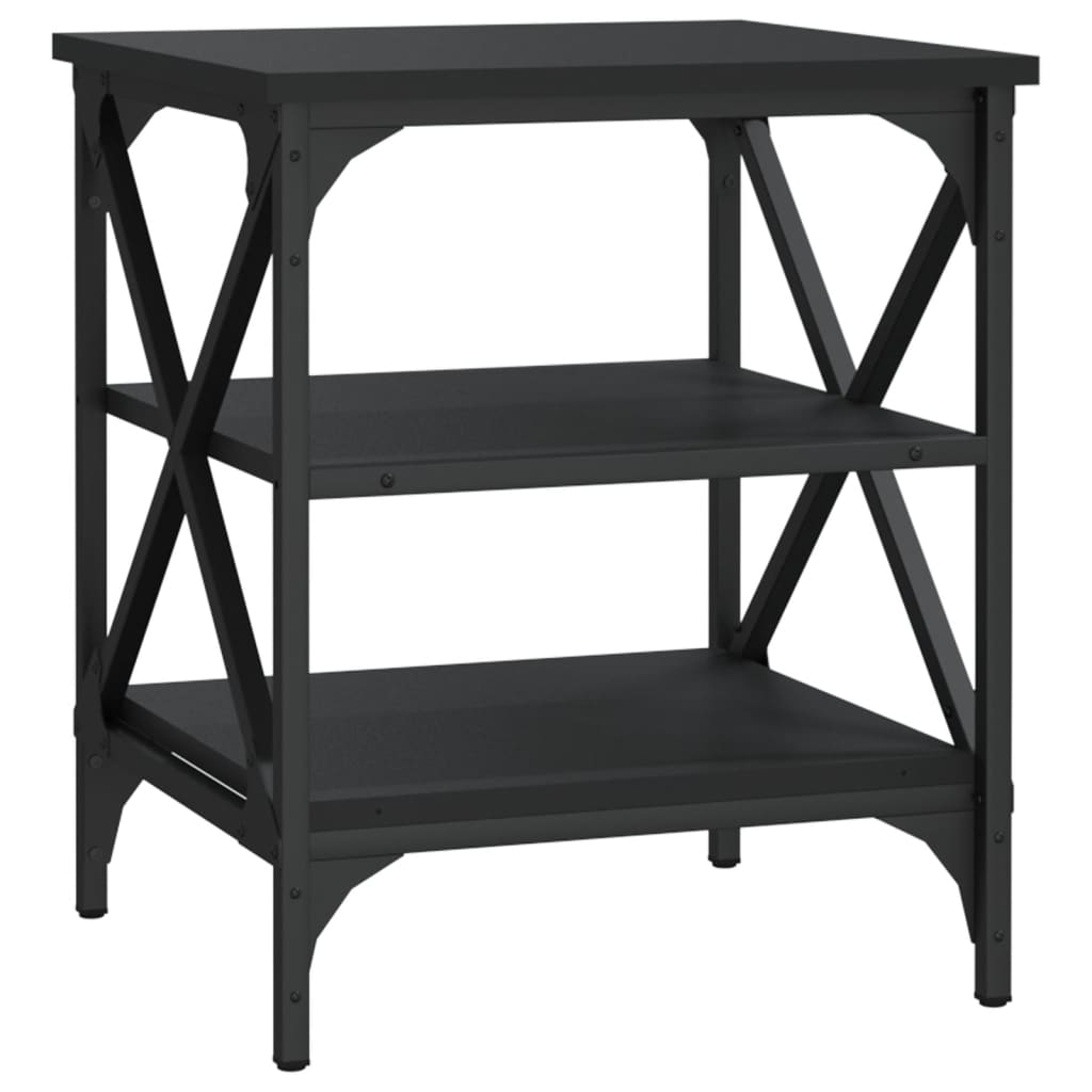 Side Tables 2 pcs Black 40x42x50 cm Engineered Wood - Newstart Furniture
