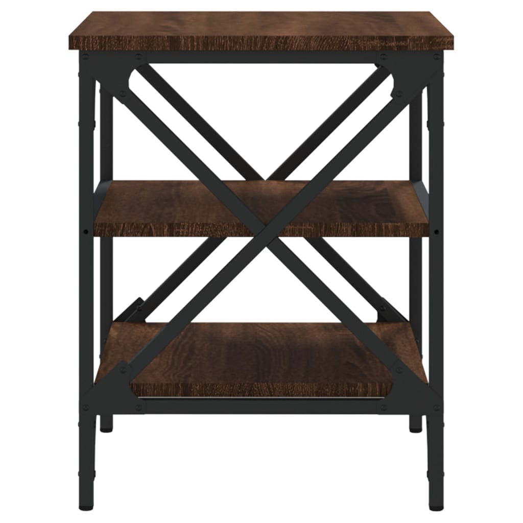 Side Table Brown Oak 40x42x50 cm Engineered Wood - Newstart Furniture