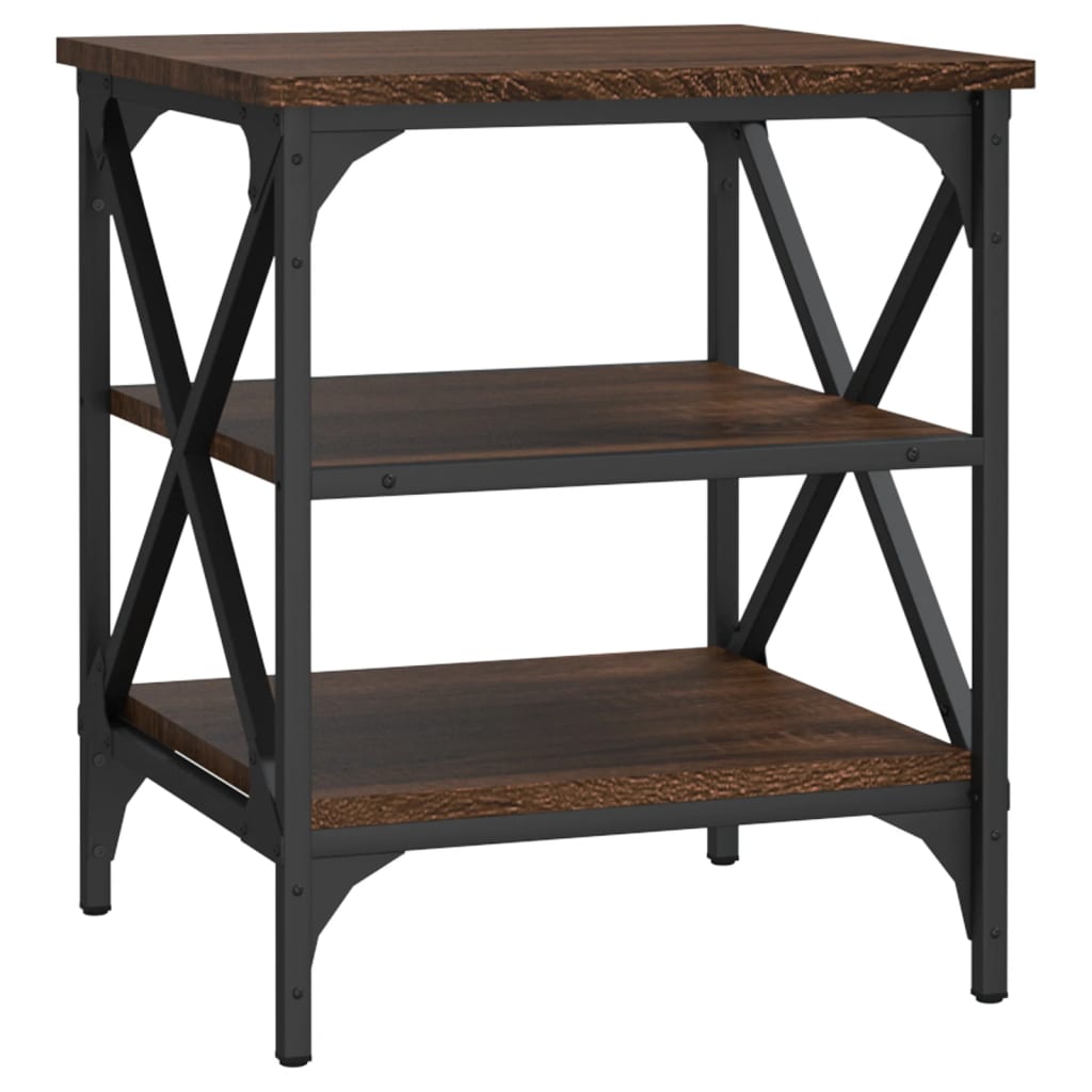Side Tables 2 pcs Brown Oak 40x42x50 cm Engineered Wood - Newstart Furniture