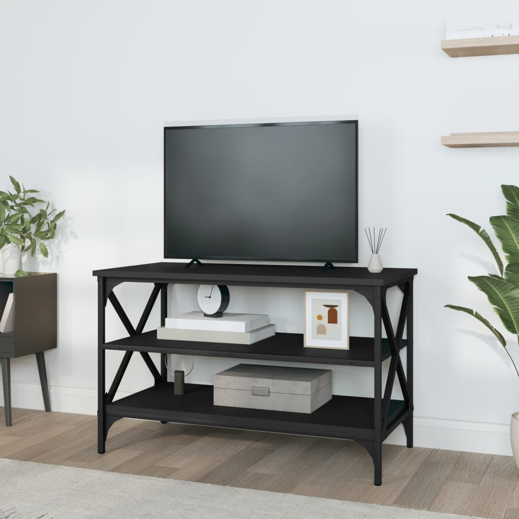 TV Cabinet Black 80x40x50 cm Engineered Wood - Newstart Furniture