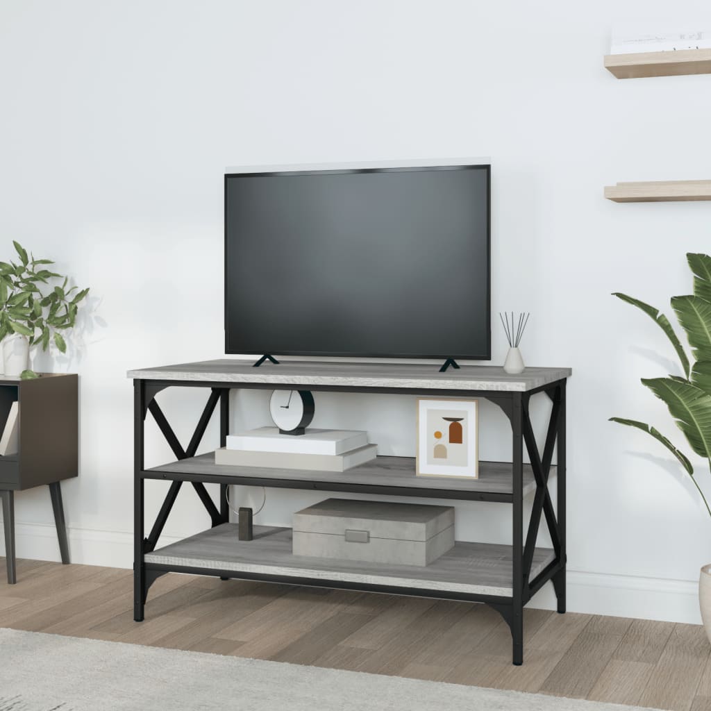 TV Cabinet Grey Sonoma 80x40x50 cm Engineered Wood - Newstart Furniture
