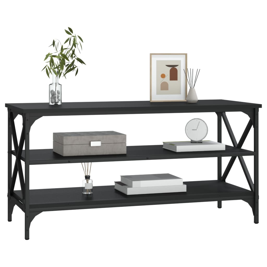 TV Cabinet Black 100x40x50 cm Engineered Wood - Newstart Furniture