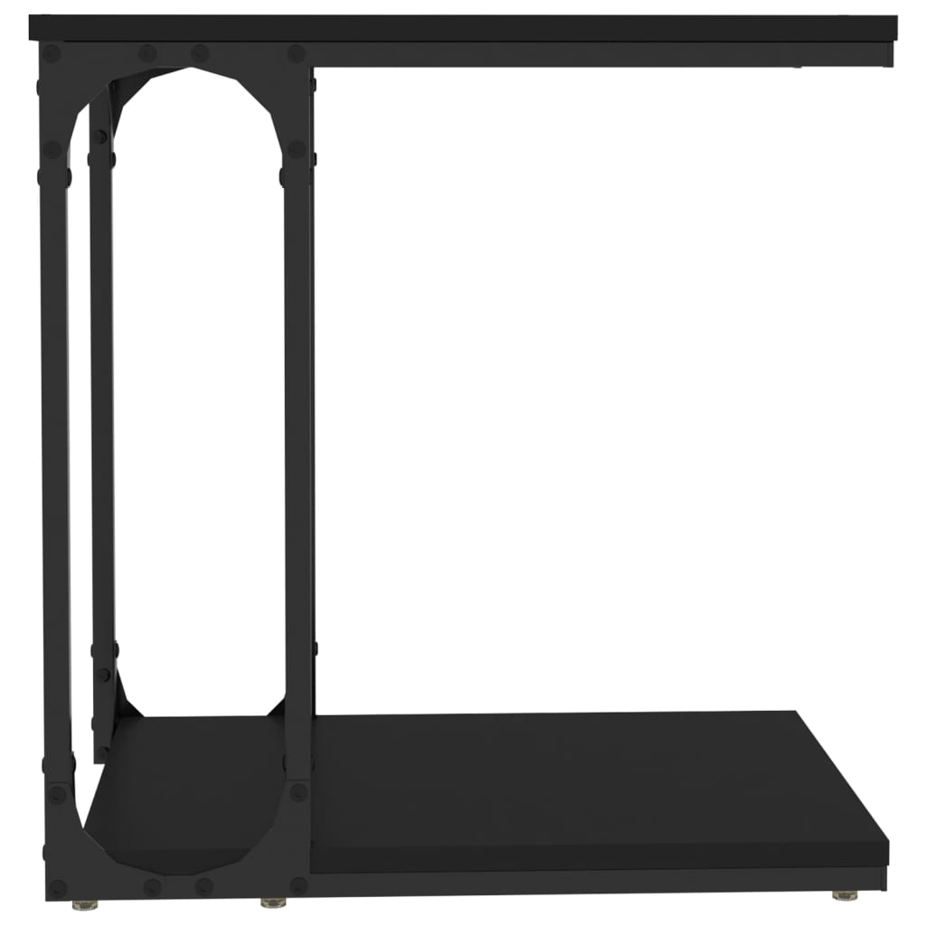 Side Table Black 50x35x52 cm Engineered Wood - Newstart Furniture
