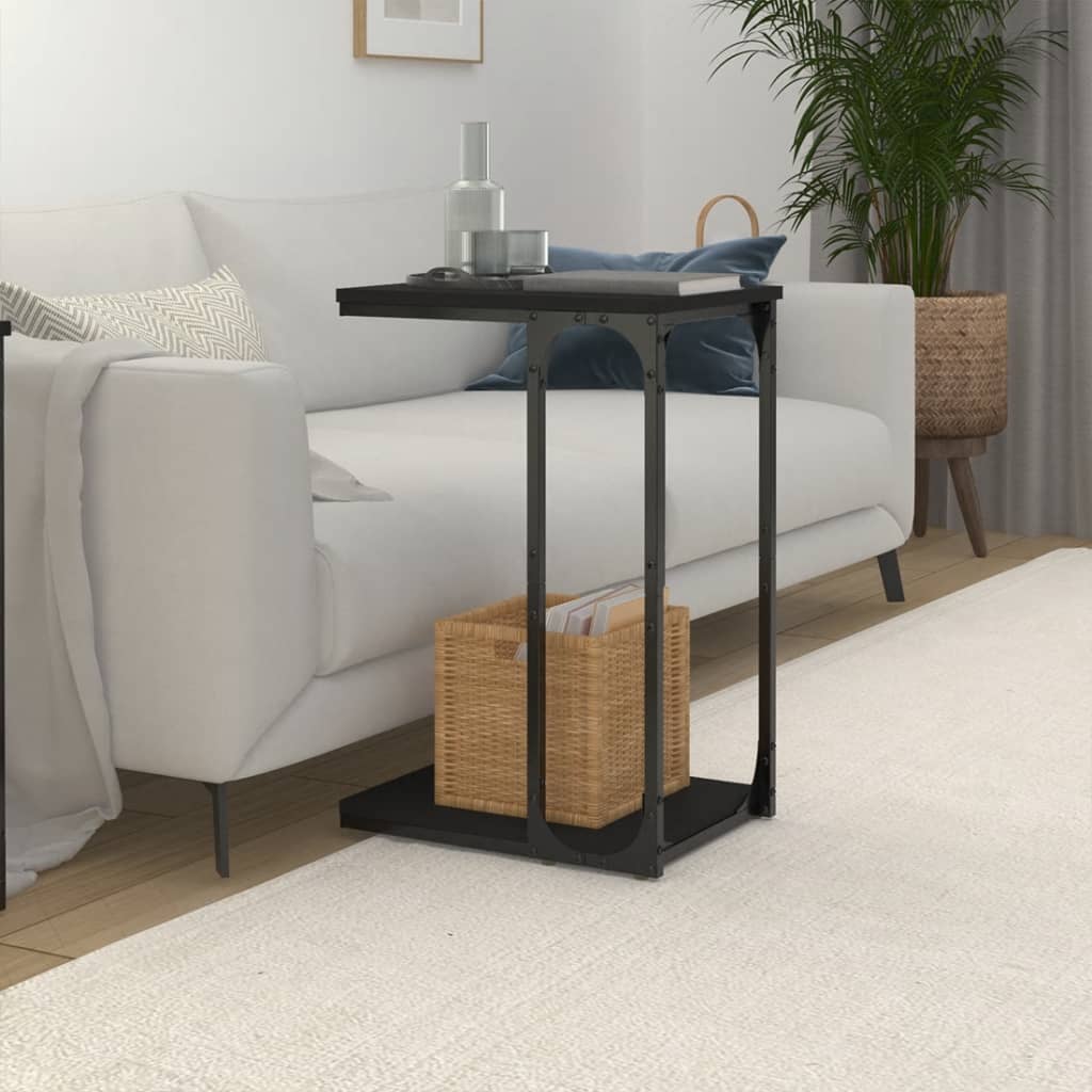 Side Table Black 40x30x60 cm Engineered Wood - Newstart Furniture