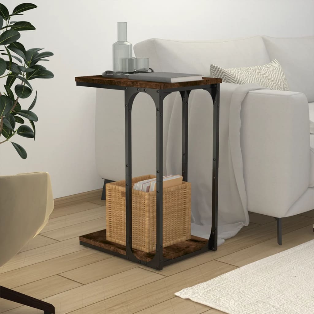 Side Table Smoked Oak 40x30x60 cm Engineered Wood - Newstart Furniture