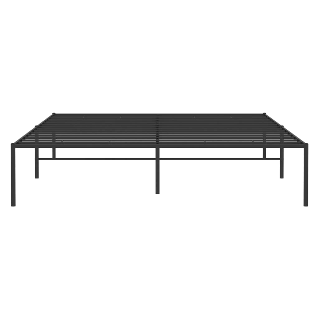 Metal Bed Frame Black 137x187 cm Double - Newstart Furniture