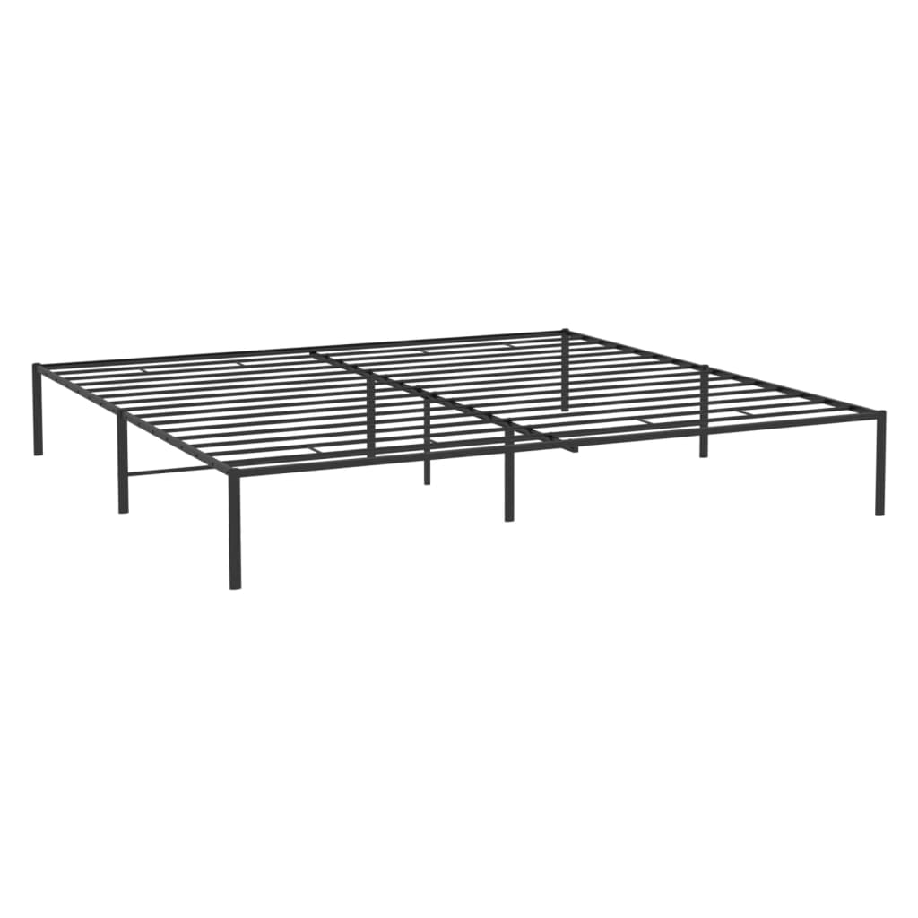 Metal Bed Frame Black 183x203 cm King - Newstart Furniture