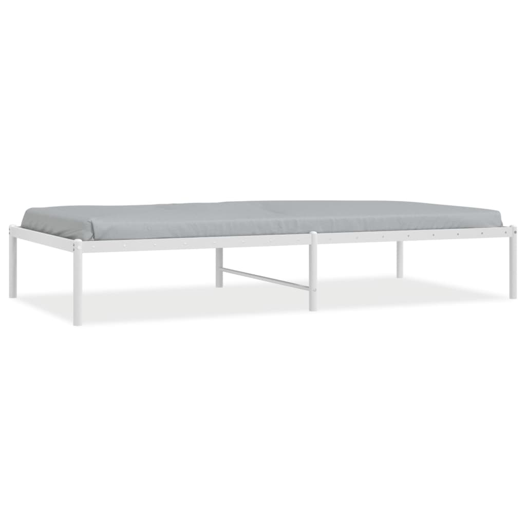 Metal Bed Frame White 92x187 cm Single - Newstart Furniture