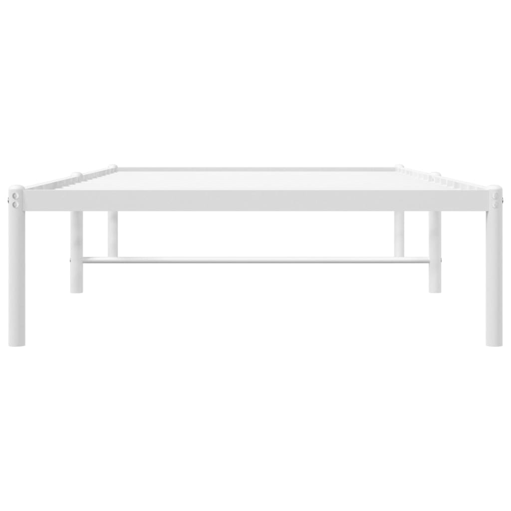 Metal Bed Frame White 92x187 cm Single - Newstart Furniture