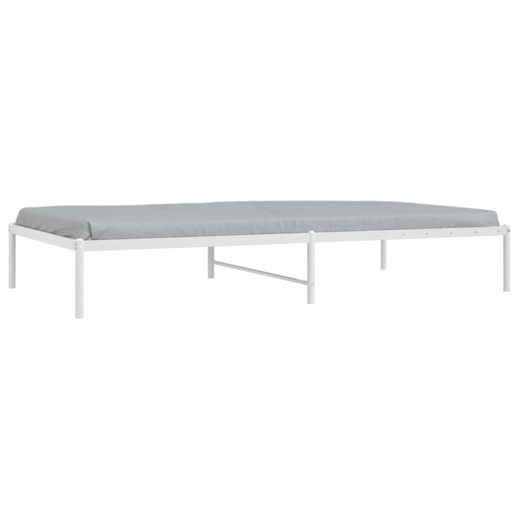 Metal Bed Frame White 107x203 cm - Newstart Furniture
