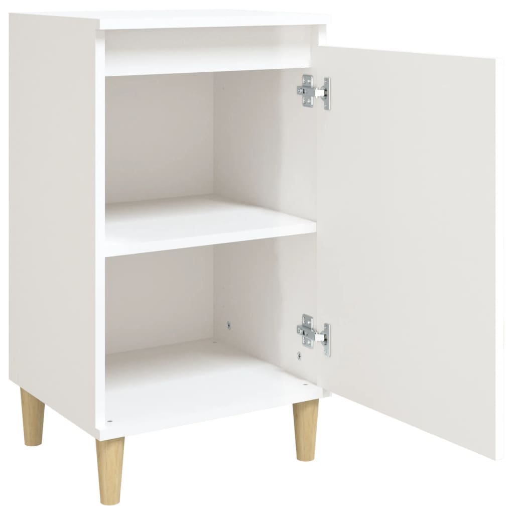 Bedside Cabinet High Gloss White 40x35x70 cm Engineered Wood - Newstart Furniture