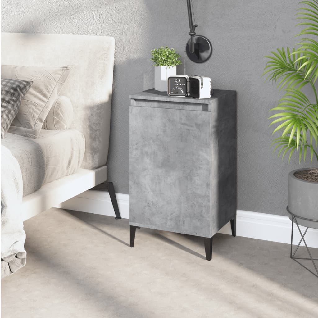 Bedside Cabinet Concrete Grey 40x35x70 cm Engineered Wood - Newstart Furniture