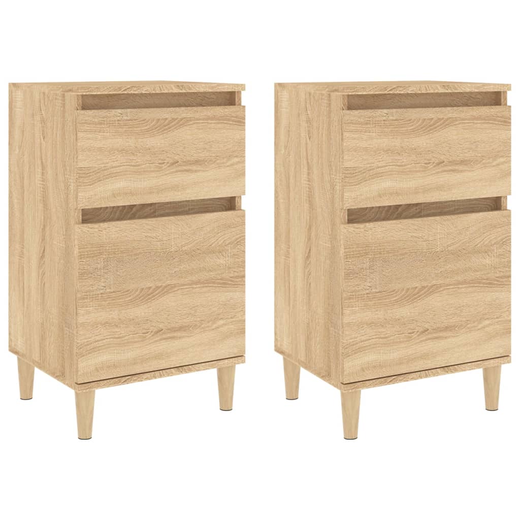 Bedside Cabinets 2 pcs Sonoma Oak 40x35x70 cm - Newstart Furniture