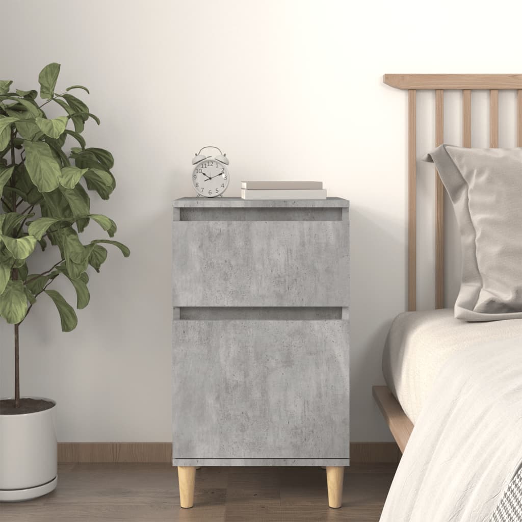 Bedside Cabinet Concrete Grey 40x35x70 cm - Newstart Furniture