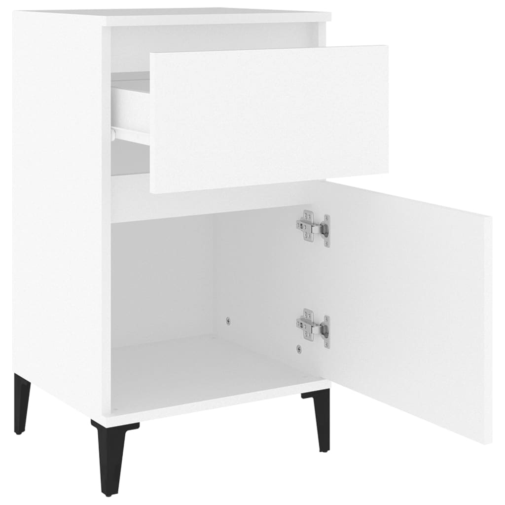 Bedside Cabinets 2 pcs White 40x35x70 cm - Newstart Furniture