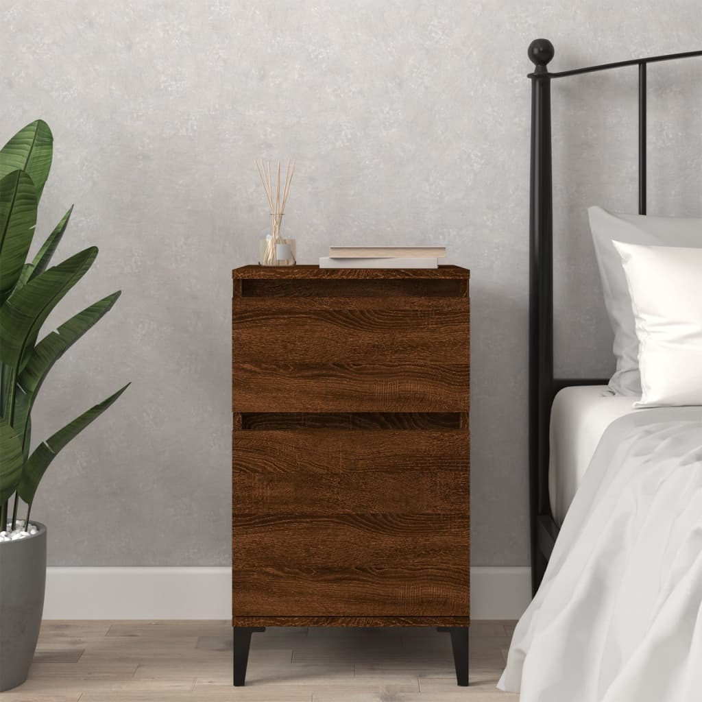 Bedside Cabinet Brown Oak 40x35x70 cm - Newstart Furniture