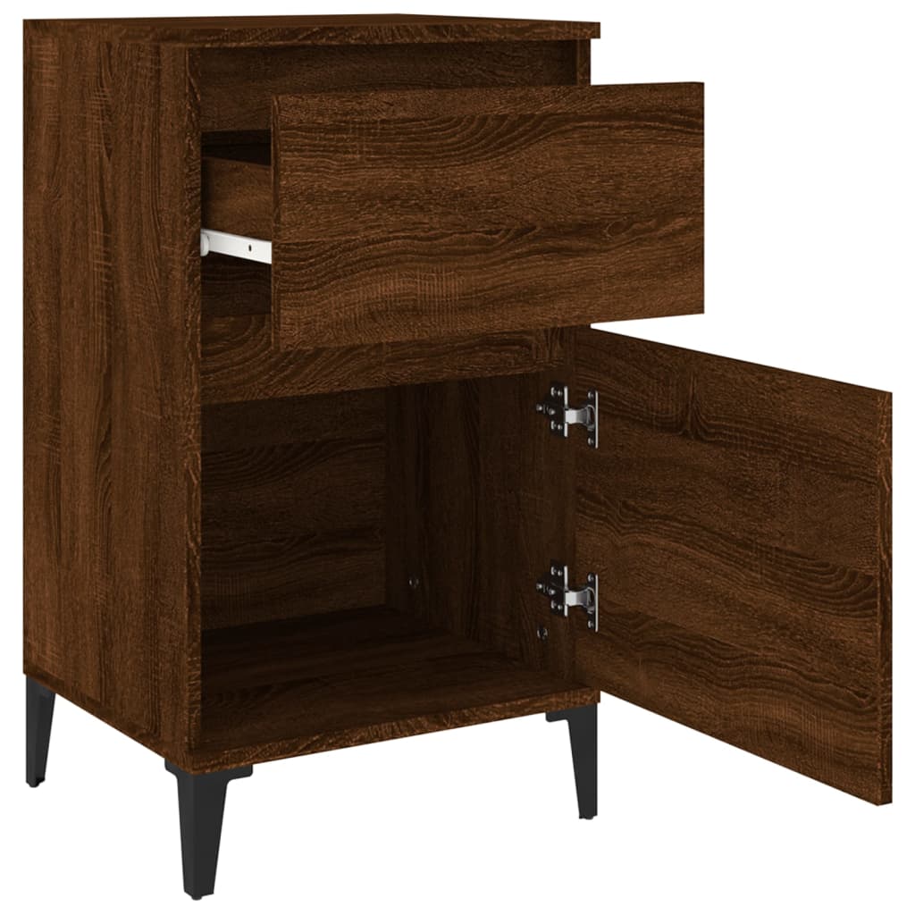 Bedside Cabinets 2 pcs Brown Oak 40x35x70 cm - Newstart Furniture