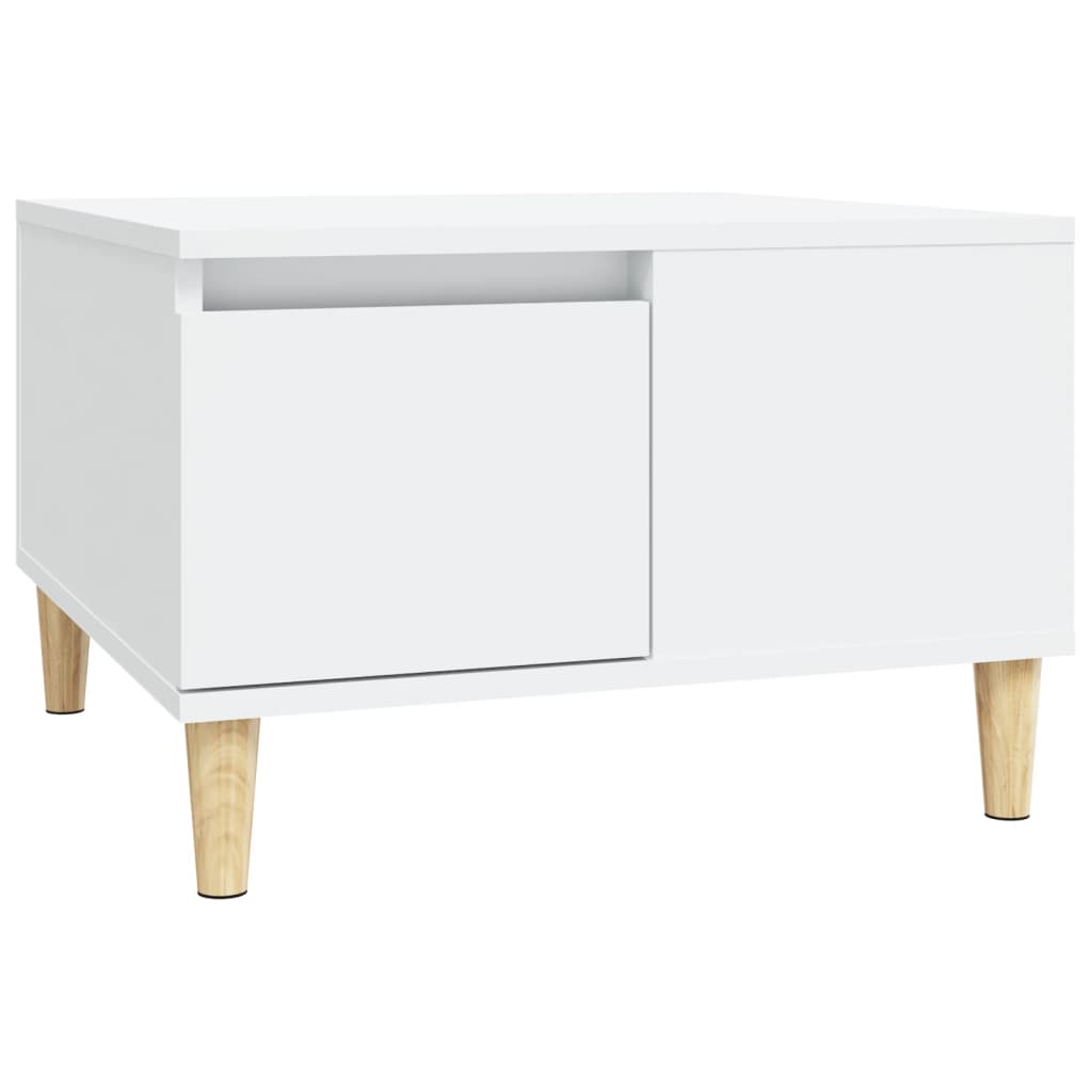 Coffee Table White 55x55x36.5 cm Engineered Wood - Newstart Furniture