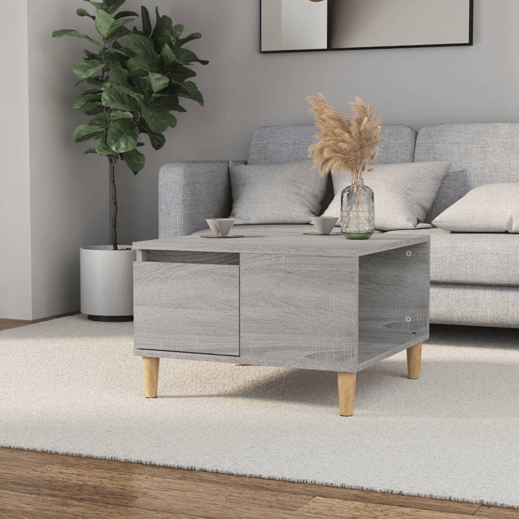 Coffee Table Grey Sonoma 55x55x36.5 cm Engineered Wood - Newstart Furniture